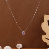 Sterling Silver  Crystal Quartz  Pendant Chain
